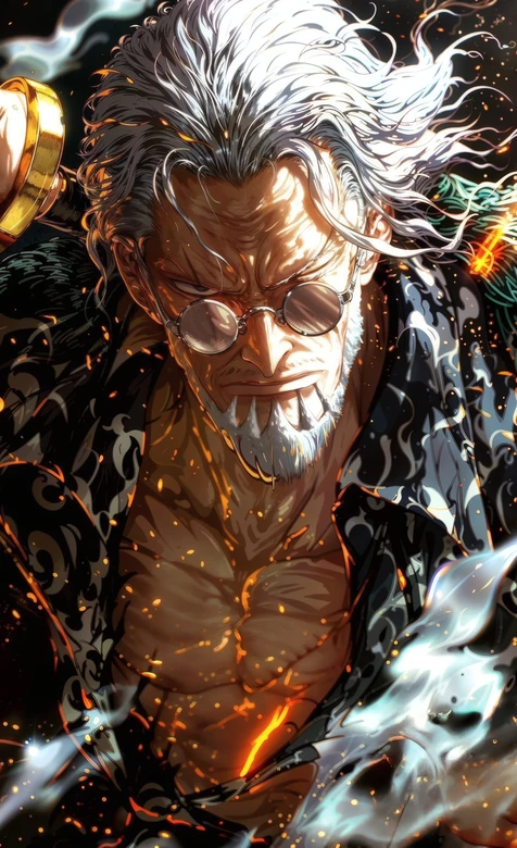 冥王雷利海贼王霸气战斗场景动漫高清插画-AIGC