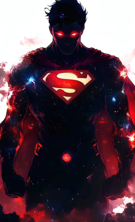 DC漫画黑化超人暗黑风格高清插画