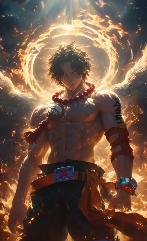 海贼王艾斯 火焰光环史诗形象 热血动漫壁纸