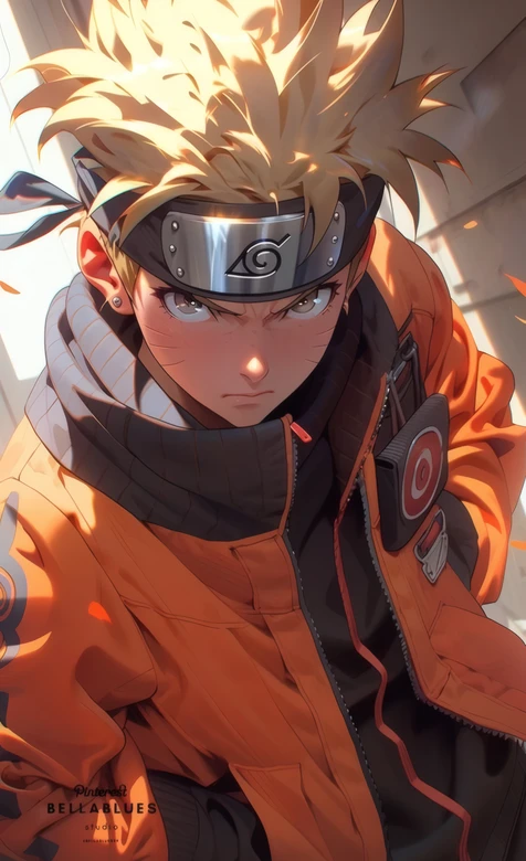 火影忍者漩涡鸣人AI绘热血动漫风壁纸