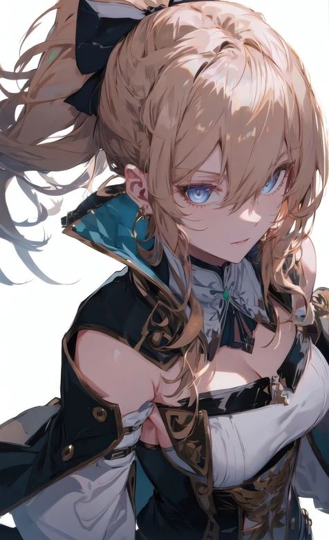 金发蓝眼二次元少女华丽服饰动漫壁纸