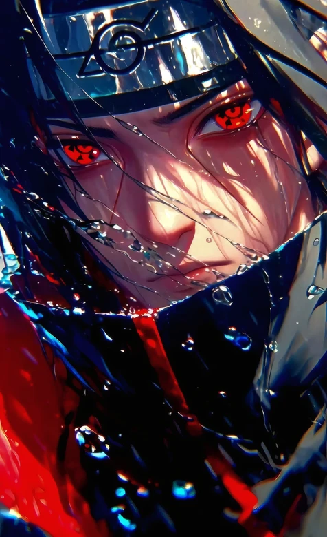 火影忍者宇智波鼬写轮眼壁纸 晓组织动漫壁纸