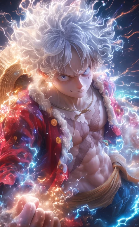 海贼王路飞五档尼卡形态炫光特效 热血动漫角色