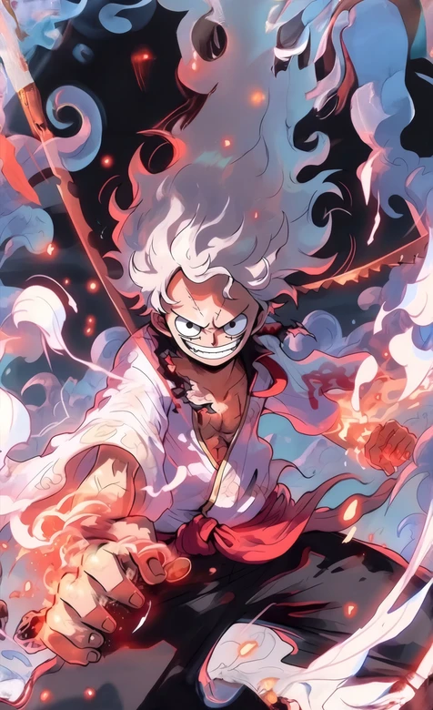 海贼王路飞五档尼卡形态热血战斗壁纸 特效绚丽