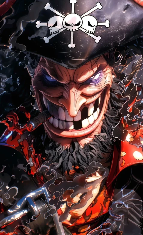 海贼王黑胡子马歇尔·D·蒂奇霸气特效壁纸