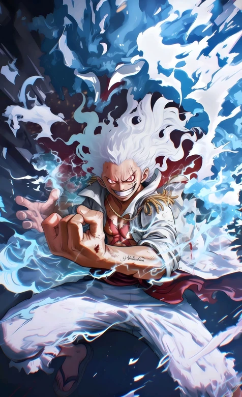 海贼王路飞五档尼卡形态热血战斗特效壁纸