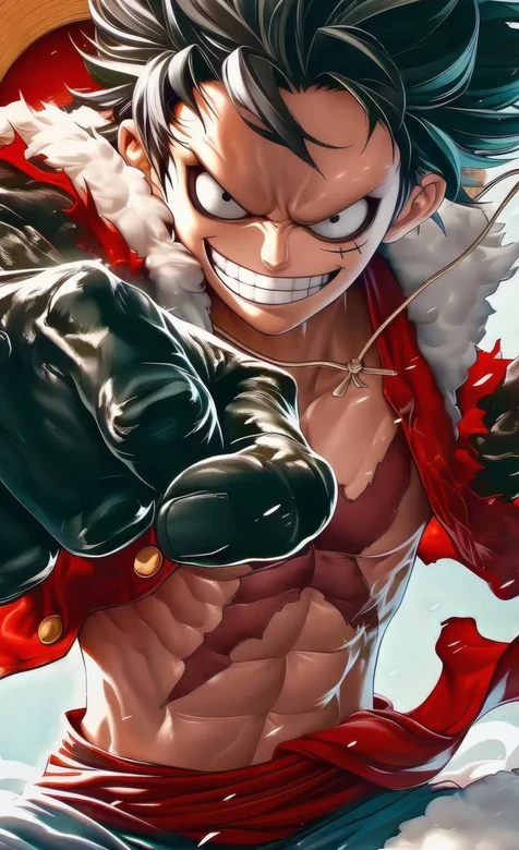 海贼王路飞热血握拳战斗壁纸 草帽路飞高清壁纸