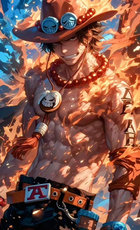 海贼王艾斯火焰热血壁纸 动漫角色壁纸