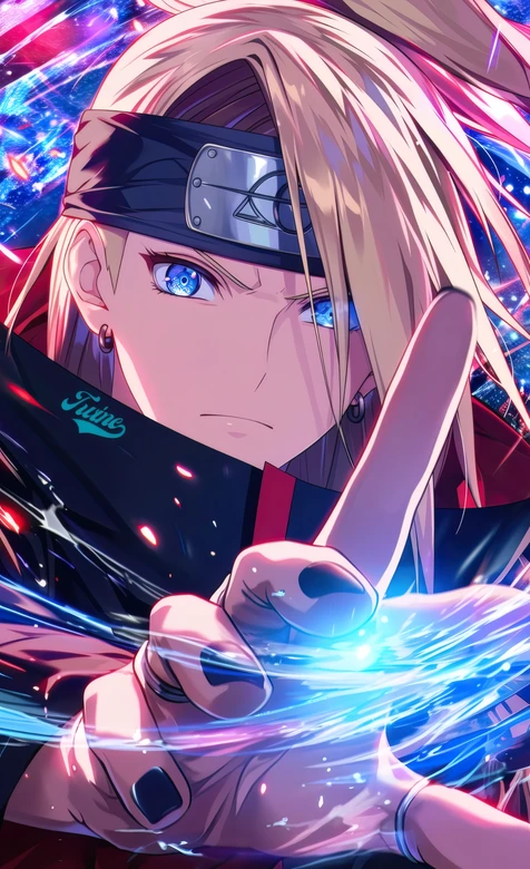 火影忍者迪达拉酷炫忍术壁纸 晓组织艺术风