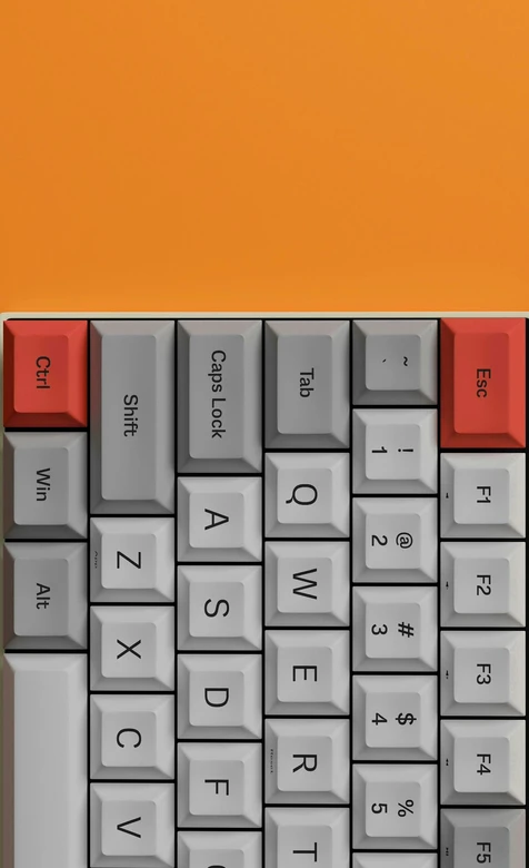 机械键盘键帽布局桌面风 电竞键盘元素