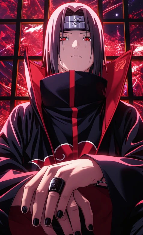 宇智波鼬·写轮眼 火影忍者暗黑炫酷风 晓组织装束 高清无水印