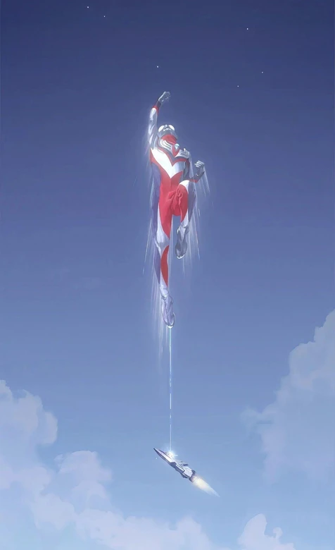 迪迦奥特曼·光迹升空 唯美动漫风 宽屏车机壁纸高清无水印