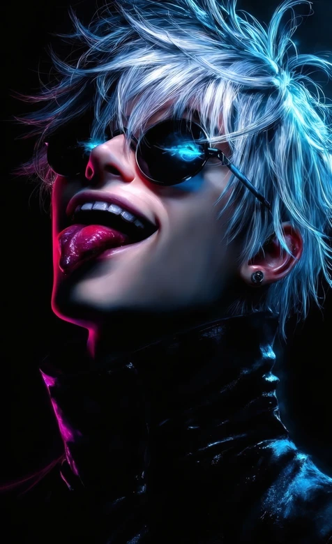 五条悟·电光发丝暗黑潮酷 咒术回战高清无水印