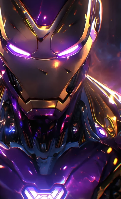 钢铁侠·战甲紫金光焰 漫威科幻风 高清氛围感拉满