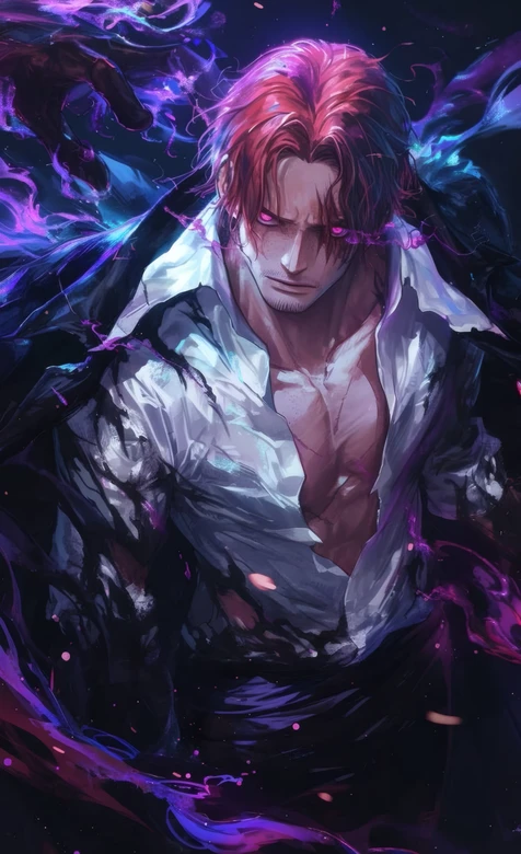 红发香克斯·暗黑霸气特效 航海王高燃动漫壁纸推荐