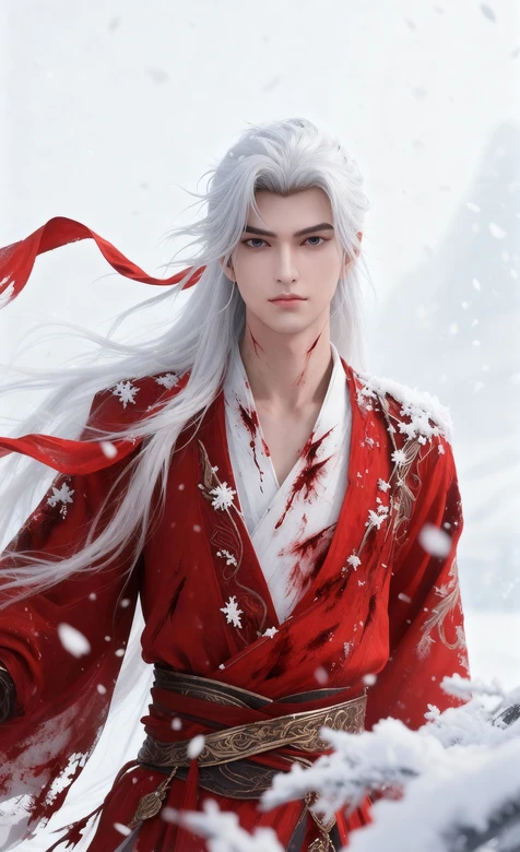 完美世界·石昊 雪地染血凛冽·国风唯美仙侠意境高清仙侠图