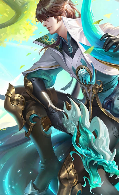 诸葛亮·青蓝飘带龙纹衣袍 王者荣耀国风唯美超高清全屏