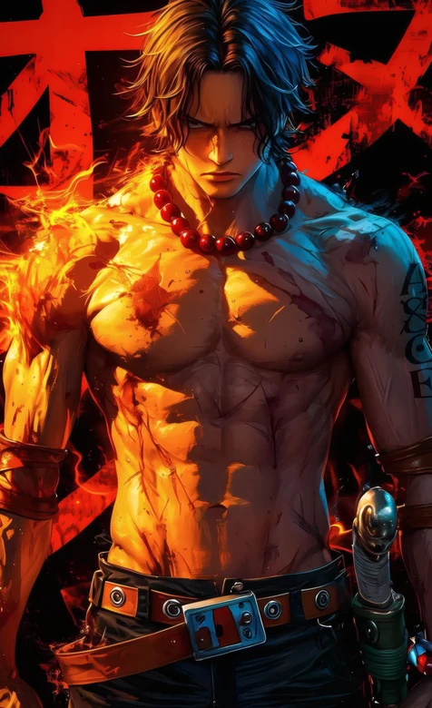 波特卡斯·D·艾斯·火焰伤痕·热血写实风·海贼王动漫帅哥 高燃动漫壁纸