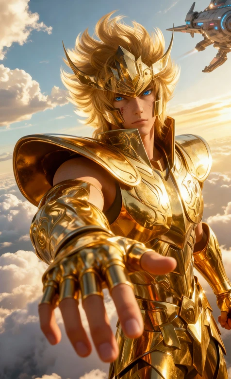 狮子座黄金圣斗士·金色圣衣金发蓝眼 写实3D 圣斗士星矢超高清壁纸