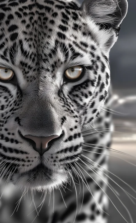 写实豹子头部特写·金色眼眸锐利凝视·高清动物特写壁纸素材