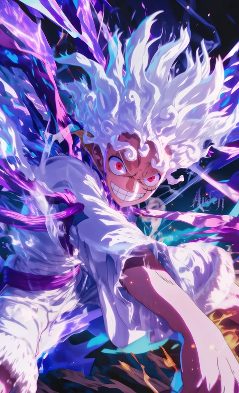 路飞·尼卡形态 炫彩战斗风海贼王热血壁纸 高燃动漫场景