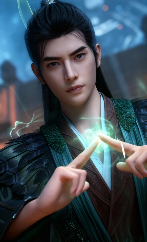 古风帅哥韩立·灵力凝指 国漫仙侠风 高人气古风壁纸