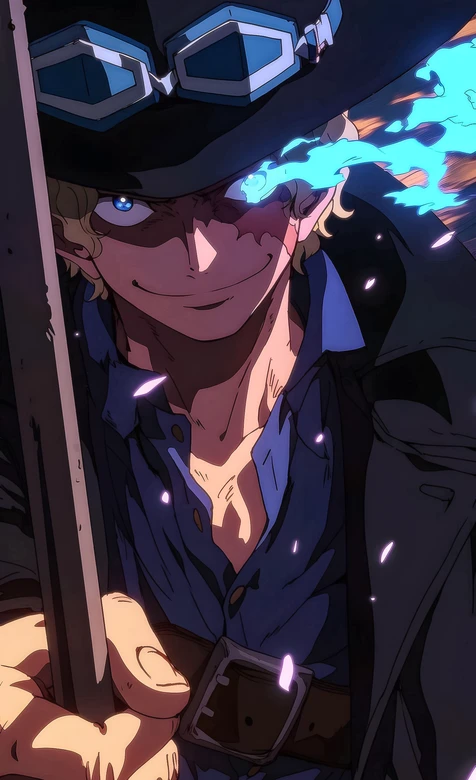 萨博·蓝色火焰萦绕 海贼王热血动漫高人气壁纸