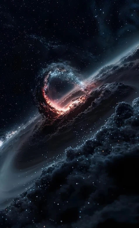 星空云海·环状星云 暗黑科幻风超现实宇宙奇观手机壁纸