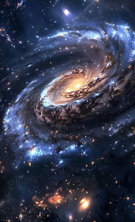 宇宙漩涡星系·唯美科幻风 震撼星空手机壁纸