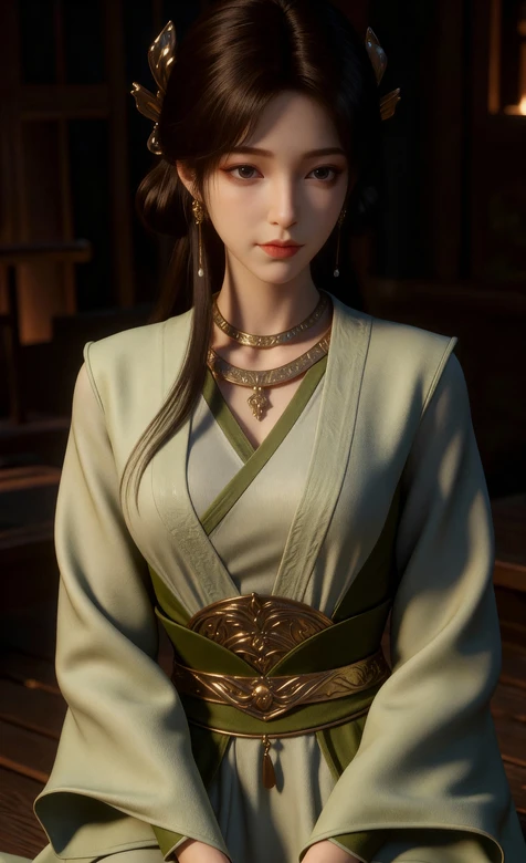 国风《凡人修仙传》梅凝·金饰绿袍·写实古风手机壁纸推荐