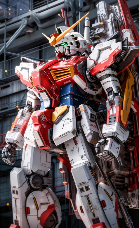 红白色机甲高达·写实机械风 机动战士高达 热血机甲手机壁纸