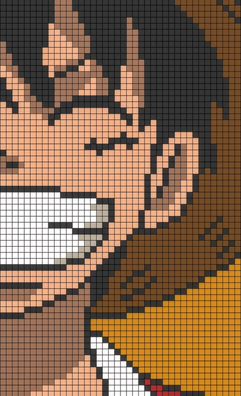 蒙奇·D·路飞·大笑像素风 航海王动漫热血壁纸（航海王像素风手机壁纸）