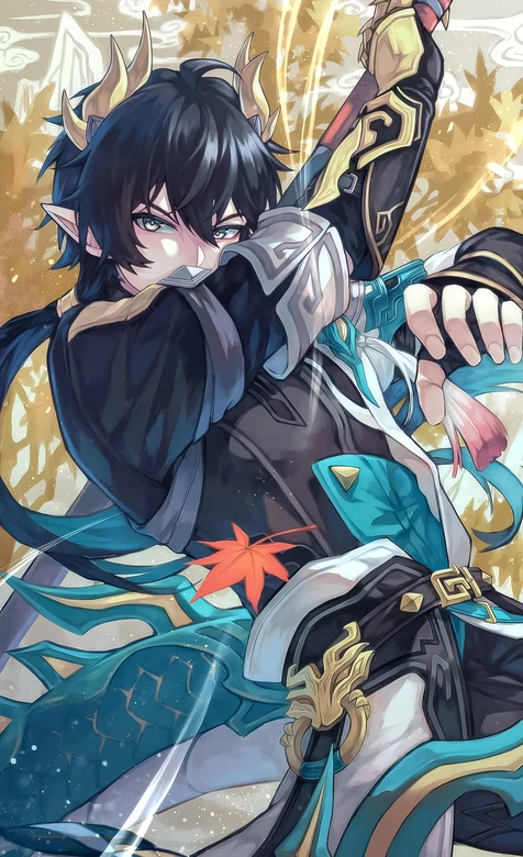 魈·战斗蓄势 原神国风古风游戏角色高人气壁纸