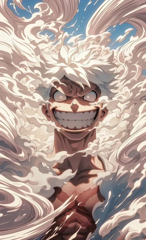 蒙奇·D·路飞·尼卡形态 热血动漫风《海贼王》手机壁纸（高燃）