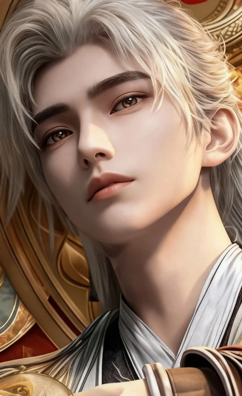 银发古风帅哥·完美世界石昊·写实国漫风 高人气古风手机壁纸