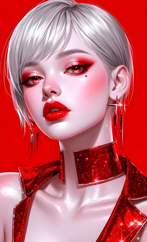 AI智能生成高分叉礼服巨乳气质美女超清手机壁纸