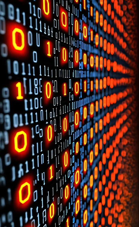 二进制数字矩阵·赛博朋克风·科技感代码流动高人气壁纸