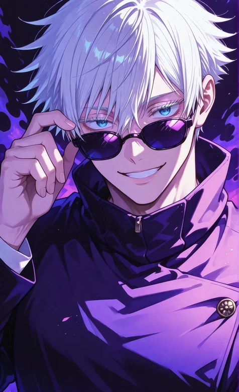 五条悟·墨镜轻推 咒术回战二次元炫酷手机壁纸热搜款