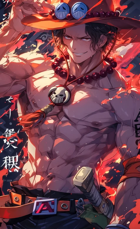 波特卡斯·D·艾斯·火焰燃动 二次元热血海贼王壁纸