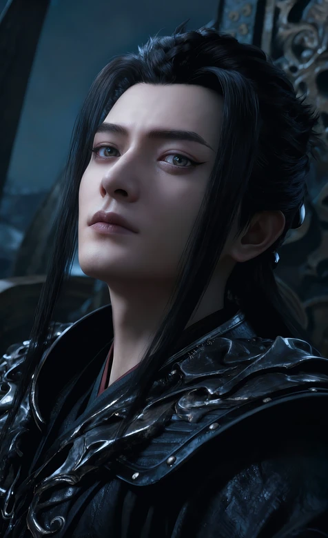 古风帅哥·王婵·暗黑国风铠甲 国漫精致建模 热门古风壁纸