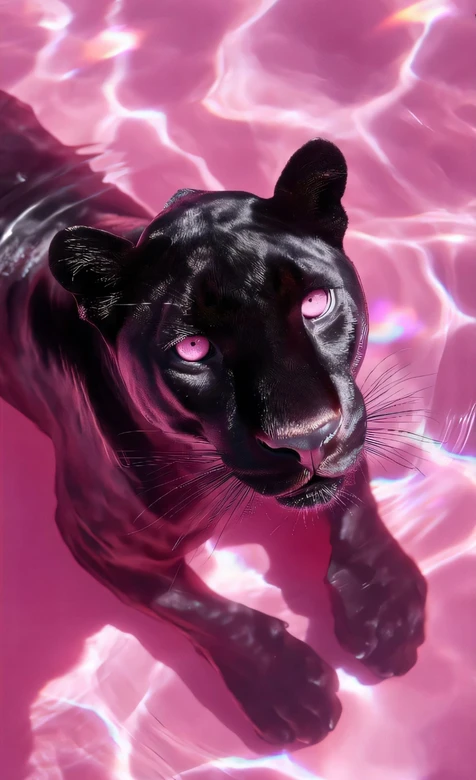 黑豹·粉瞳梦幻水境 高质感手机壁纸精选