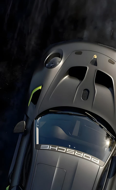 机械设计·暗黑科技风 动感跑车俯视视角 高质感手机壁纸