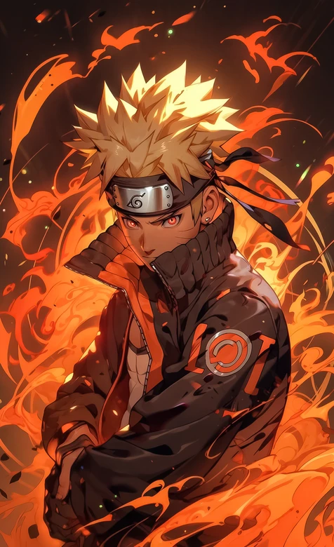 漩涡鸣人·火焰燃动 火影忍者热血风壁纸（高人气火影壁纸）