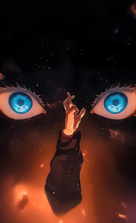 暗黑系动漫风·蓝瞳眼眸对峙指尖 超震撼视觉手机壁纸精选