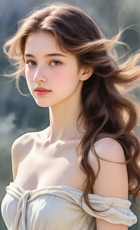 长发少女·发丝飘逸唯美写实 氛围感长发少女壁纸