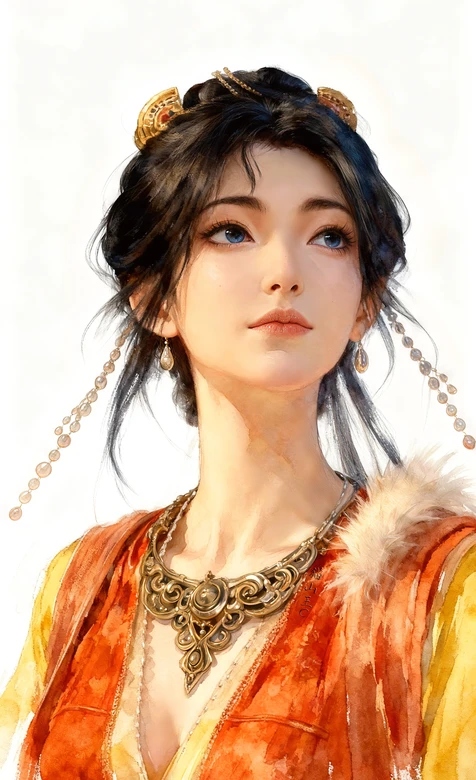 古风华贵女子·慕沛灵·国风唯美水彩风 高画质古风壁纸