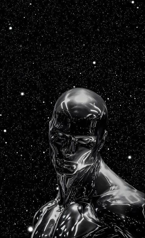 银影侠·金属质感身躯 暗黑科幻星空风 手机壁纸