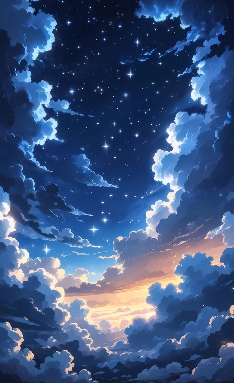 星空云海·二次元唯美梦幻风 氛围感星河云海手机壁纸
