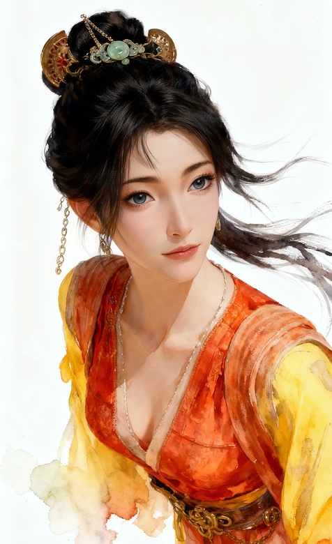 凡人修仙传慕沛灵·华丽古装发丝飞扬 国风唯美插画 高清竖屏壁纸