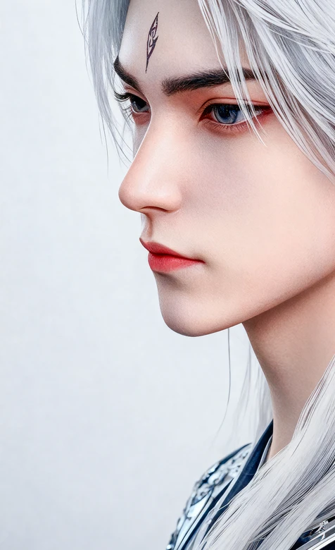 银发俊美少年王林·额间纹 国风唯美国漫 古风仙侠手机壁纸